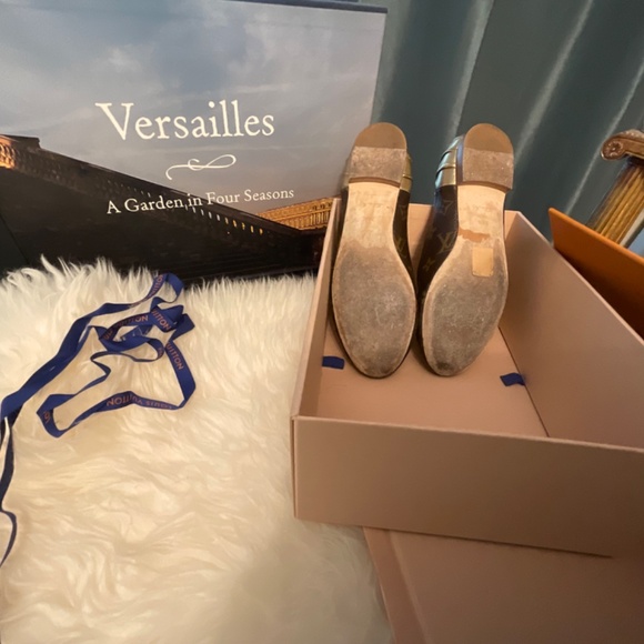 Louis Vuitton Gold/Brown Leather and Monogram Joy Ballet Flats - Picture 5 of 13